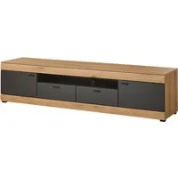 Home affaire Lowboard Soleto, moderner TV-Schrank, Kommode, TV-Unterschrank, zeitlos, schwarze Griffe aus Metall, ausreichend Stauraum