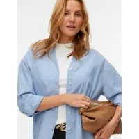 Vero Moda Langarmbluse VMNORMA LS CHAMBRAY SHIRT Baumwolle, loose fit