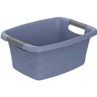 ROTHO Wäschekorb Rotho Wäschewanne Flowers 12 L horizon blue