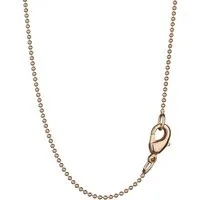 NKlaus Kette ohne Anhänger 80cm elegante Kugelkette rund Messing Vergoldet 1, (1 Stück), Made in Germany