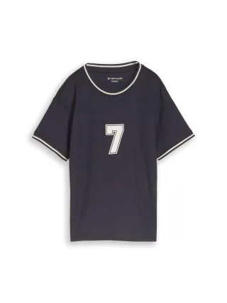 tom tailor kids - T-Shirt mit Rückenprint coal grey - Gr. - 134
