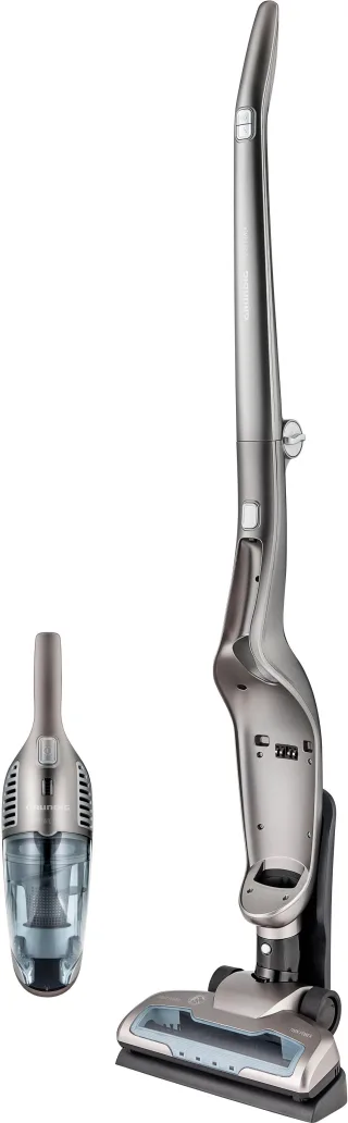 Grundig Akku-Stielstaubsauger "VCH 9832, 2- in 1 Akkusauger, herausnehmbares Handteil," 75 min Akkulaufzeit, platzsparende Aufbewahrung, 4-stufige Akkuanzeige