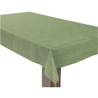 laro Tischdecke Wachstuchtischdecke Uni Leinen Grün PVC Eckig