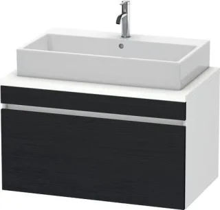 Duravit DuraStyle Konsolenwaschtischunterbau wandhängend Eiche Schwarz & Weiß Matt 900x548x512 mm -  DS531301618