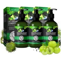 ALIVER Haarspülung Haar Conditioner Haarpflege mit Rizinusöl Amlaöl Schwarzkümmelöl, 3-tlg., Vegan, mit Biotin angereichert