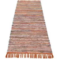 carpetfine Teppich Kelim Chindi, Wendeteppich, rechteckig, Höhe: 6 mm, handgewebt, Fleckerlteppich mit Fransen, auch vielen in Läufergrößen