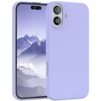 EAZY CASE Handyhülle Premium Silikon Case für Apple iPhone 16 Plus 6,7 Zoll, Handytasche aus Silikon Slimcover stoßfest Violett / Lila Lavendel
