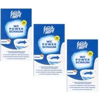 fresh & more PowerSchaum WC-Reiniger (3 Beutel à 100 g = 3-teiliges Set selbstschäumend, ohne Bürsten)