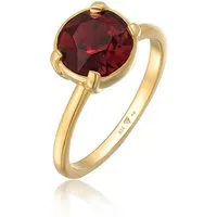 Elli Fingerring Solitär Kristalle 925 Silber vergoldet