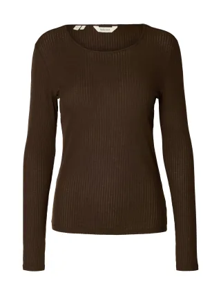 selected women - SLWLINA LANO STRUCURE LS TOP - Gr. - M