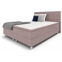 Best for Home Boxspringbett mit gepolstertem Kopfteil, komfortabler Bonnell-Matratze & 5 cm Topper (Boxspringbett-Set mit Matratze und Topper, 1-St., 90x200 120x200 140x200 160x200 180x200 200x200), Handwerksqualität,TOP Preis-Leistungs-Verhältnis