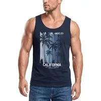 Neverless Tanktop Herren Tank-Top Los Angeles California USA Sommer Bedruckt Print mit Print