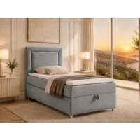 Best for Home Boxspringbett Trinity K-3 SINGLE mit Bettkasten & ca. 5 cm Topper (Einzelbett, Polsterbett mit gepolstertes Kopfteil, Jugendbett, Kinderbett versch. Größen, 3-St., 70x200 80x200 90x200 100x200 cm), Einzel-Boxspringbett mit integriertem 