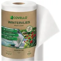 Covello Wintervlies Winterschutz für Pflanzen – Wintervlies 50g/m²- Frostschutz Pflanzen, Winterschutz für Kübelpflanzen – Reißfest & UV-stabil