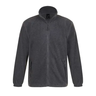 SOLS Herren North Full Zip Outdoor Fleece Jacke (Grau meliert)
