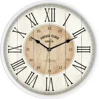 EUROTIME Wanduhr EUROTIME 81748-07 Quarz Wanduhr 30.5 cm Weiß