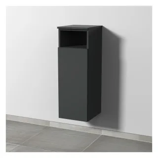 Sanipa 3way Mittelschrank mit 1 Tür und 1 offenem Fach, Anthrazit-Matt, SM13022 SM13022