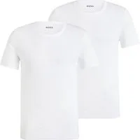 BOSS T-Shirt T-ShirtRN 2P ComfortS mit gesticktem Ton-in-Ton Logo