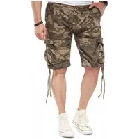 Shine Original Cargoshorts Tarnmuster in Brauntönen