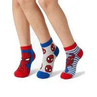 Spiderman Sneakersocken Spider-Man Kinder Sneaker Socken 3er Pack - Jungen & Mädchen 23-34 (Set, 3 Paar Jungen Socken Spiderman)