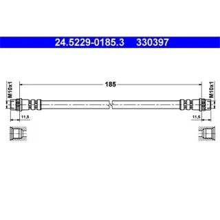 ATE Bremsschlauch mitte Renault 24.5229-0185.3