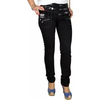 Cipo & Baxx Straight-Jeans Jeans Hose im außergewönlichem Design Jeans mit dreifacher Gürtelschlaufenanreihung