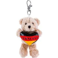 Teddys Rothenburg Kuscheltier Schlüsselanhänger Teddybär Germany 10 cm (Plüschanhänger), mit Herz