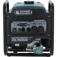 Könner & Söhnen Stromerzeuger KS 4500iG, (Hybrid Inverter Stromerzeuger 4.5kW (Benzin/LPG) mit Sinuswelle, 1-tlg., Dual Fuel LPG/Benzin, 4500W Max, Reine Sinus, 13L Tank, USB QC 3.0), Besondere Merkmale