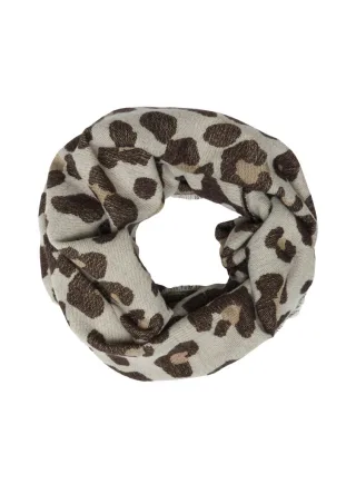 s.Oliver Red Label - Schlauchschal mit Animal-Print beige/braun - Gr. - ONE SIZE