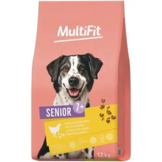MultiFit Trockenfutter Hund Senior Huhn und Reis 12 kg