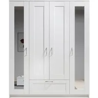 Schlafkontor Drehtürenschrank Lepini, Kleiderschrank mit Spiegel und Schubkasten als 3- oder 4-türer erhältlich
