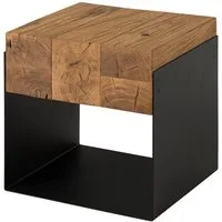 Massivmoebel24 Couchtisch LOUNGE COLLECTION (Massivholz, Massivholztisch), Eiche 40x35x40 natur geölt LOUNGE COLLECTION #05