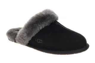 UGG 1106872 BCGR Damen Pantoletten Schwarz Grau Lammfell Warmfutter Gummisohle
