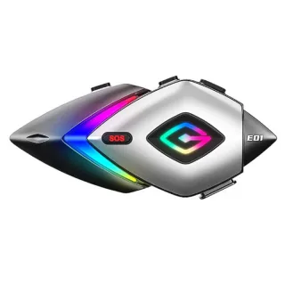 E01 RGB Helmet Headset Wireless bluetooth Earphone Stereo Bass Sound CVC DSP Dual Noise Cancelling Voice Assistant IPX6
