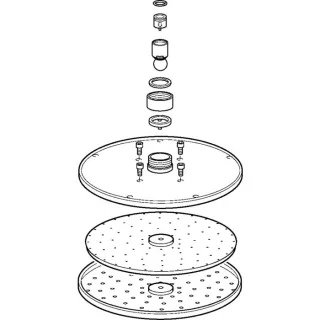 Hansa Brausekopf Viva d:200 mm komplett 59913747 chr