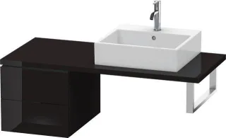 Duravit L-Cube Unterschrank für Konsole Schwarz Hochglanz 420x547x400 mm - LC583604040 LC583604040