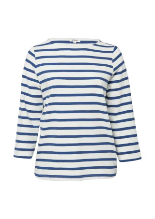s.Oliver - Sweatshirt blau/weiß - Gr. - 50