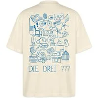 Spreadshirt T-Shirt Die Drei Fragezeichen Vierte Detektivin Ermittler-Set Oversize Unisex (1-tlg)