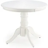 designimpex Esstisch Esstisch HAW-111 rund ausziehbar Weiß Massiv Tisch Echtholz Esszimmer, Esstisch, Esszimmertisch, Küche, Tisch, Couchtisch, Wohnzimmertisch