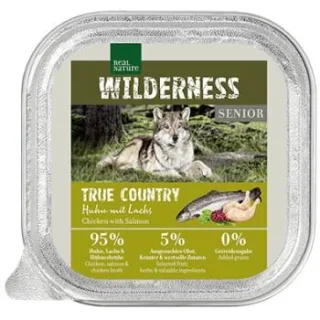 REAL NATURE WILDERNESS Nassfutter Hund, Senior, True Country Huhn und Lachs 32x100 g