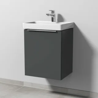 Sanipa 3way Waschtischunterbau zu Villeroy & Boch Avento Waschtisch mit 1 Tür, Anthrazit-Matt UM61822