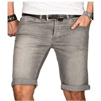 Alessandro Salvarini Shorts Herren Jeans – Used Look Stretch Denim Sommer Moderne Shorts mit Waschung und hohem Tragekomfort
