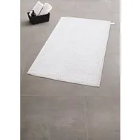 Kleine Wolke Badematte Vita, Badvorleger, Badezimmer Teppich, Höhe 12 mm, rutschhemmend beschichtet, fußbodenheizungsgeeignet, Baumwolle, rechteckig, Badteppich, Uni Farben, mit Schlaufe