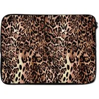 MuchoWow Laptop-Hülle Tiermuster - Leopard - Design - Luxus 13.3 Zoll, Laptopsleeve, weiches Innenfutter zum Schutz Kratzern, Laptoptasche
