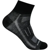 Wrightsock Sportsocken Quarter Endurance (knöchelhoch, Anti-Blasen-Socke) schwarz/grau