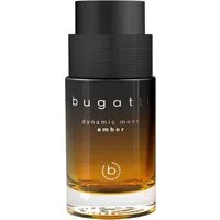 bugatti Eau de Toilette Dynamic Move Amber EdT 100ml, Würziger Herrenduft mit Zimt, Veilchen, Tabak und Zedernholz.