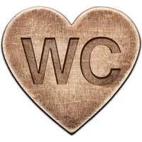 Clever-Kauf-24 Alu-Dibond-Druck WC Türschild "WC" in Herzform Holzoptik