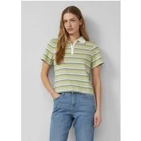 s.Oliver Kurzarmshirt Polo-Shirt Verkürztes Poloshirt im Slim Fit