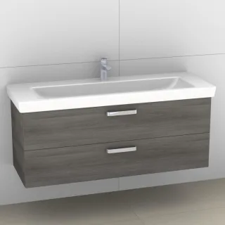 Artiqua 414 Waschtischunterschrank für Subway 2.0 7176D1 Graphit Struktur quer, 414-WU2L-V74-7070-40 414-WU2L-V74-7070-401