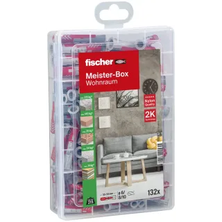 Fischer Dübelsortiment Meister-Box Wohnraum (132 Teile) - 535971